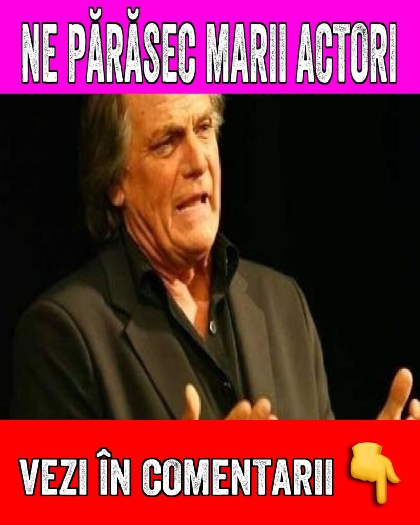 Florin Piersic: Vestea a căzut ca un trăsnet. Toată țara este în lacrimi acum