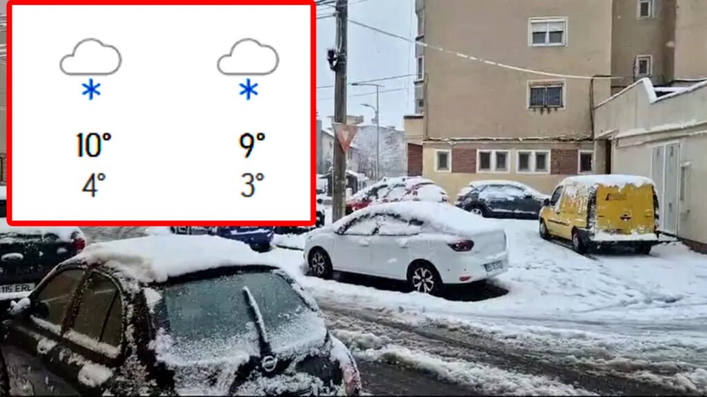 Orașele din România în care NINGE începând de joi, potrivit meteorologilor Accuweather
