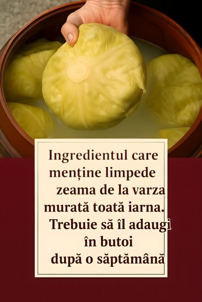 Cum sa mentii limpede zeama de varza murata pana la primavara. Ingredientul secret se pune dupa o saptamana